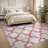 Pink Moroccan Trellis Area Rug