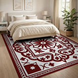 Traditional Persian Intricate Red Persian Floral Area Rug
