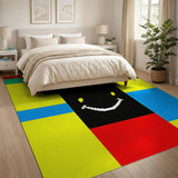 Pixelated Smiley Face Multi-Color Area Rug