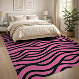 Wavy Abstract Area Pink Wavy Abstract Area Rug