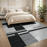 Modern Geometric Black White No. 20 Area Rug