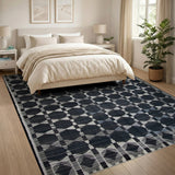 Geometric Modern Black and White Bold Geometric Black White Area Rug