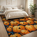 Spooky Jack-o'-Lantern Pumpkin Patch Rug
