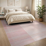 Modern Pink Gradient Stripe Area Rug