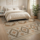 Heritage Tribal Brown Tan Area Rug