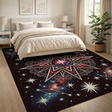 Cosmic Mandala Galaxy Star Area Rug