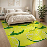Zesty Yellow Lemon Slices Area Rug