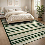 Beige Horizontal Stripe Area Rug