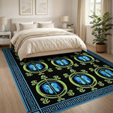 Blue Heritage Tribal Motif Area Rug