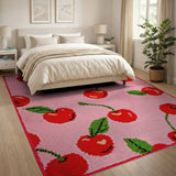 Playful Cherry Pink Area Rug