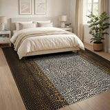Ombre Leopard Print Area Rug