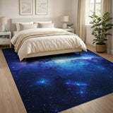 Swirling Nebula Blue Area Rug