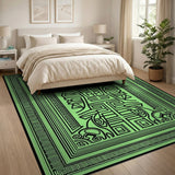Heritage Tribal Green Heritage Tribal Geometric Area Rug
