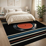 Vinyl Record Stripe Area Rug