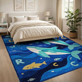 Whale ABC Ocean Kids Rug