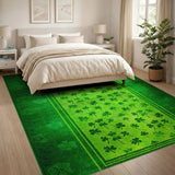 Emerald Shamrock Green Area Rug