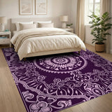 Purple Mandala Floral Persian Area Rug