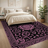 Pink Floral Vintage Vintage Pink Floral Mandala Area Rug