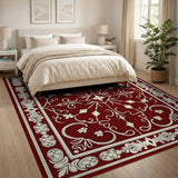 Traditional Persian Ornate Red Traditional Persian Area Rug