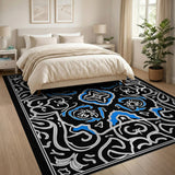 Elegant Blue Accent Persian Area Rug