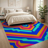 Vibrant Multi-Color Geometric Multi-color and Patterns Area Rug