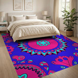 Traditional Persian Multi-color and Patterns Vibrant Pink Mandala Area Rug