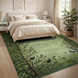 Green Birch Tree Arch Area Rug