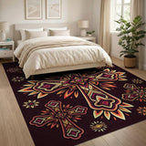 Ornate Cross Motif Southwestern Rug