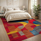 Vibrant Geometric Multi-Color No. 22 Area Rug