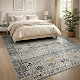 Beige Grey Southwestern Geometric Southwestern Area Rug