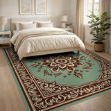 Traditional Persian Ornate Teal Mandala Persian Area Rug
