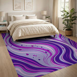 Purple Swirl Abstract No. 3 Area Rug