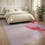 Pink Overlapping Circles Geometric Area Rug