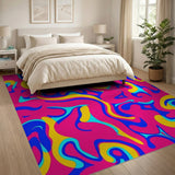 Vibrant Swirl Abstract Abstract Area Area Rug