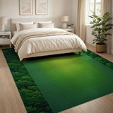 Lush Green Forest Canopy Area Rug