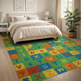 Vibrant ABC Alphabet Kids Play Rug