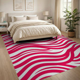 Red Abstract Area Bold Red Wavy Abstract Area Rug