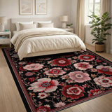 Floral Vintage Red Floral Vintage Area Rug