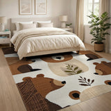 Adorable Bear Leaf Kids Area Rug