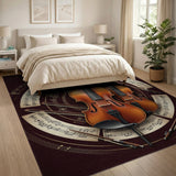 Violin Symphony Brown Area Rug
