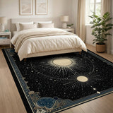 Ornate Celestial Sun Moon Area Rug