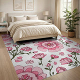 Blush Pink Peony Floral No. 6 Area Rug