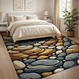 Layered Desert Rocks and Pebbles Rug