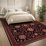 Red Floral Persian Traditional Persian Area Rug