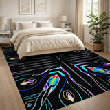 Vibrant Peacock Geometric Multi-Color Area Rug