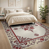 Traditional Persian Red Elegant Red Floral Persian Area Rug