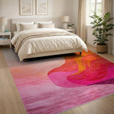 Radiant Sunset Wave Abstract Area Rug