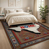 Texas 'HOME' Silhouette Traditional Persian Area Rug