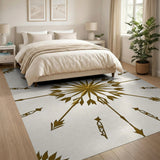 Gold Starburst Arrow Area Rug