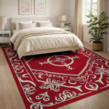 Traditional Persian Ornate Medallion Ornate Red Persian Medallion Area Rug